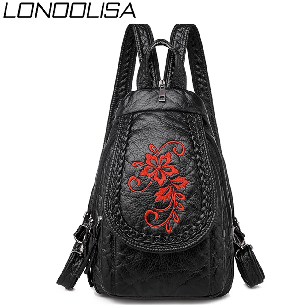 New 3-in-1 Women Backpack Ladies Fashion Embroidery Flowers Chest Bag Soft Washed Leather Light Travel Small Bag Mochila Mujer
New 3-in-1 Women Backpack Ladies Fashion Embroidery Flowers Chest Bag Soft Washed Leather Light Travel Small Bag Mochila Mujer