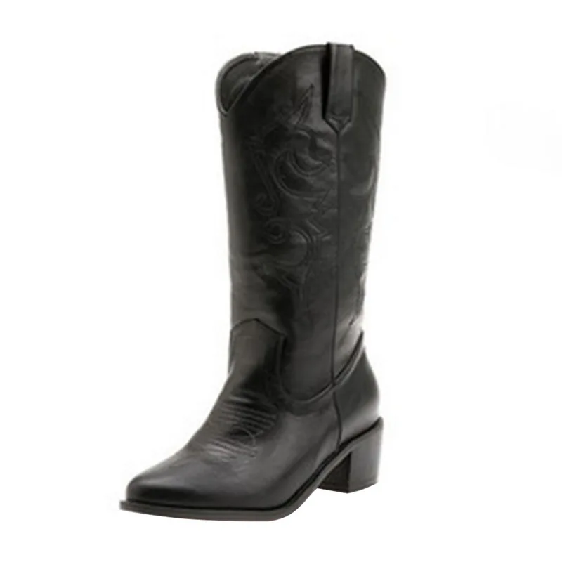 PUIMENTIUA Women Chunky Mid Heel Pull On Cowgirl Cowboy Boots Embroider Winter Western Pointed Toe Mid Calf Tabs Boots Big Size
PUIMENTIUA Women Chunky Mid Heel Pull On Cowgirl Cowboy Boots Embroider Winter Western Pointed Toe Mid Calf Tabs Boots Big Size