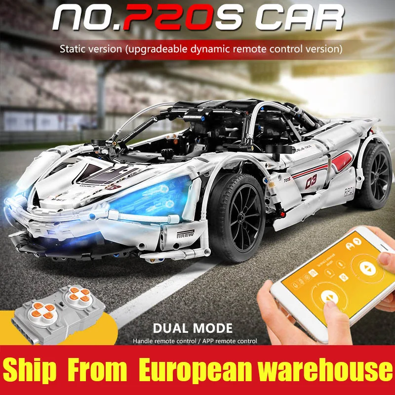 Technic Series McLaren P1 Orange Racing Car APP радиоуправляемая модель строительный блок мощный