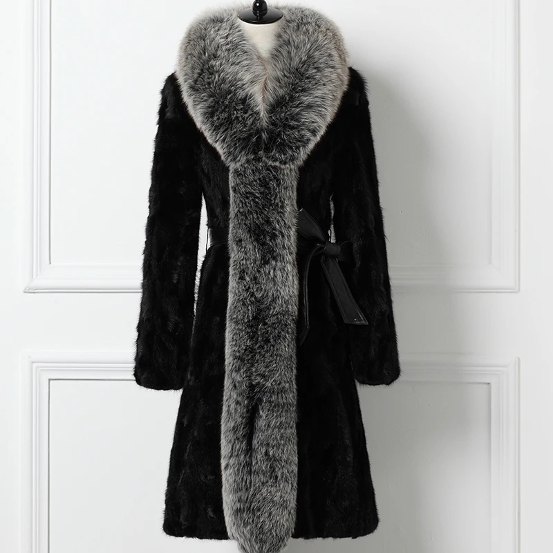 Luxury Mink Coat Female 2020 Women Long Fur Coats from Natural Fur Large Fox Fur Collar Women's Winter Jacket 21019 
Luxury Mink Coat Female 2020 Women Long Fur Coats from Natural Fur Large Fox Fur Collar Women's Winter Jacket 21019