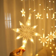 4.5M LED North Star Curtain Light 220V EU Christmas Garland String Fairy Lights Outdoor For Window Wedding Party New Year Decor
4.5M LED North Star Curtain Light 220V EU Christmas Garland String Fairy Lights Outdoor For Window Wedding Party New Year Decor