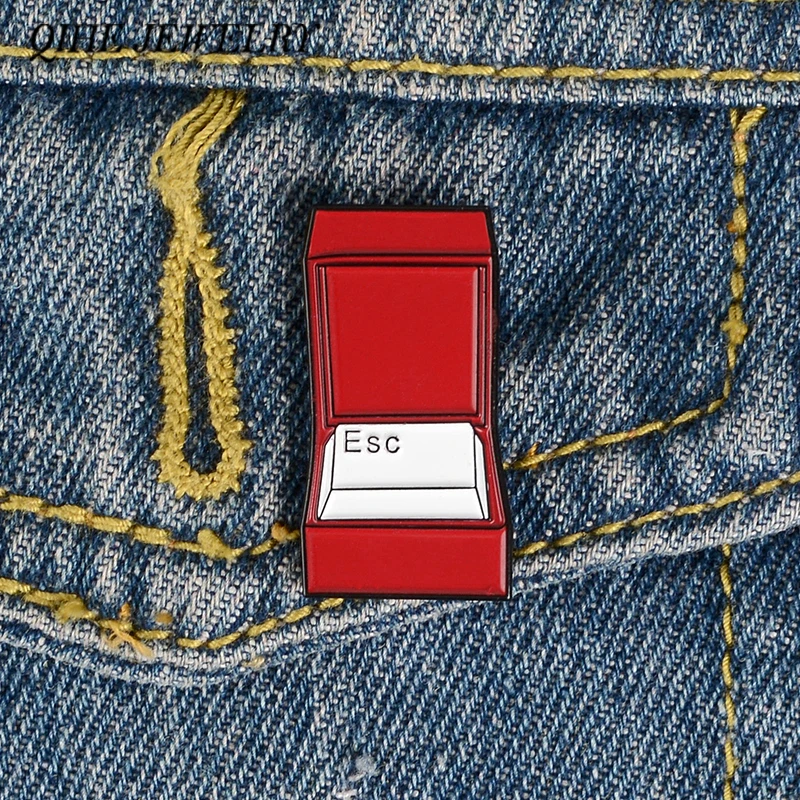 QIHE JEWELRY Keyboard Pin Esc Button Enamel Pin Red Box Badges Gift for Computer Lovers Lucky Badges
QIHE JEWELRY Keyboard Pin Esc Button Enamel Pin Red Box Badges Gift for Computer Lovers Lucky Badges