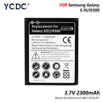 

Mobile Phone 3.7V 2300mAh Li-ion Battery Cell For Samsung Galaxy S3 GT-I9300 S2 i9100 GT-I9100 Mega 6.3 S4 S5