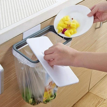 Kitchen door back-type portable garbage bag holder, cabinet garbage rack, door behind the cloth rack, garbage bag storage rack 
Kitchen door back-type portable garbage bag holder, cabinet garbage rack, door behind the cloth rack, garbage bag storage rack