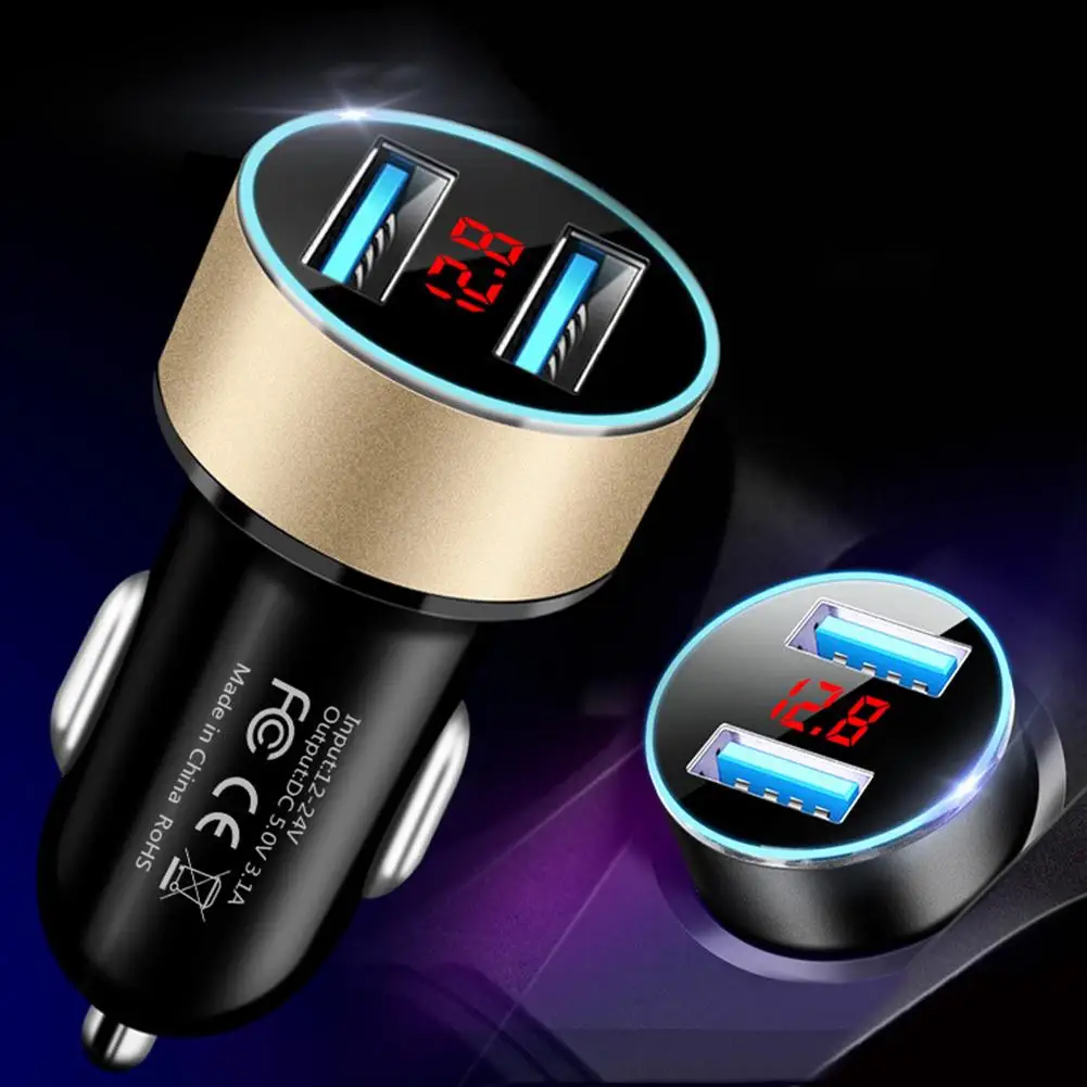3.1A Dual USB Port LCD Display Qucik Car Auto Mobile Phone Quick Port USB Fast Charger Adapter Fast Charge LCD Display
3.1A Dual USB Port LCD Display Qucik Car Auto Mobile Phone Quick Port USB Fast Charger Adapter Fast Charge LCD Display