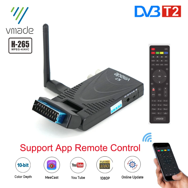DVB T2 Digital Tv Receiver H.265 Decoder 10bit TV Tuner With Scart Support Meecast App Youtube Italy Spain France TV Set-top Box
DVB T2 Digital Tv Receiver H.265 Decoder 10bit TV Tuner With Scart Support Meecast App Youtube Italy Spain France TV Set-top Box