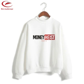 Money Heist Sweatshirt 2019 Women's Fashion Sweatshirt High-necked Money Heist Women's Print Casual High-necked Clothes Trend 
Money Heist Sweatshirt 2019 Women's Fashion Sweatshirt High-necked Money Heist Women's Print Casual High-necked Clothes Trend