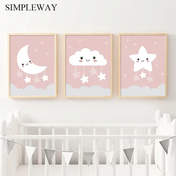 Moon Star Minimalist Wall Art Picture Child Poster Nordic Canvas Baby Nursery Print Cartoon Painting Girl Boy Bedroom Decoration
Moon Star Minimalist Wall Art Picture Child Poster Nordic Canvas Baby Nursery Print Cartoon Painting Girl Boy Bedroom Decoration