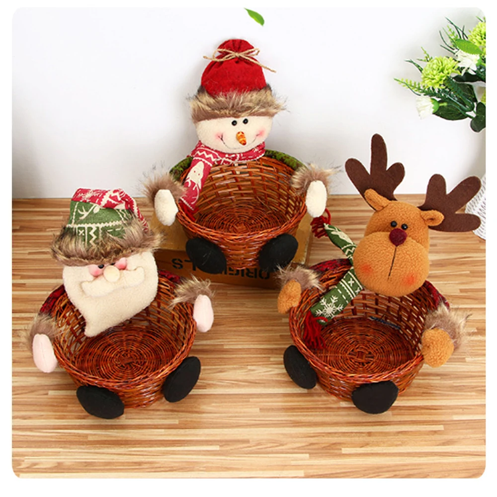 christmas gift box paper santa claus snowman candy cookie