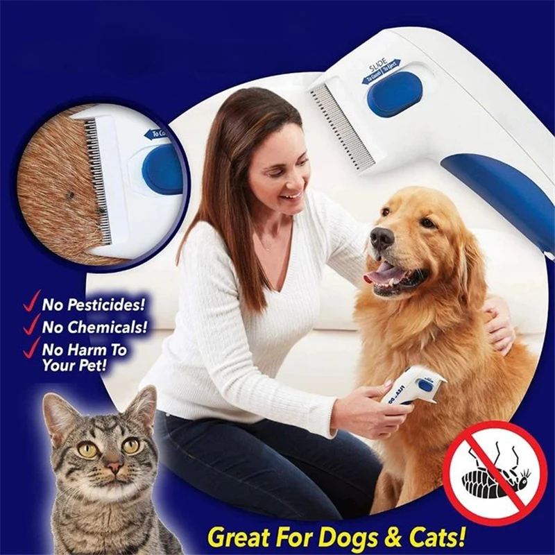 Pet Flea Comb Head Lice Remover Pets Flea Control Flea Cleaner and Tick Killer Dog Electric Comb For Fleas And Ticks
Pet Flea Comb Head Lice Remover Pets Flea Control Flea Cleaner and Tick Killer Dog Electric Comb For Fleas And Ticks