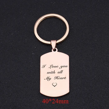 Love Keychain For Lover Jewelry Stainless Steel Tag Engraved I Love You With All My Heart Couple Exclusive Accessories
Love Keychain For Lover Jewelry Stainless Steel Tag Engraved I Love You With All My Heart Couple Exclusive Accessories