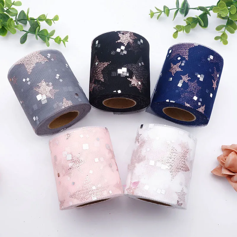New 8cm/12cm 25Yds Square five-pointed star Mesh roll Sequined mesh roll Children's bow accessories Manual DIY Geometric
New 8cm/12cm 25Yds Square five-pointed star Mesh roll Sequined mesh roll Children's bow accessories Manual DIY Geometric