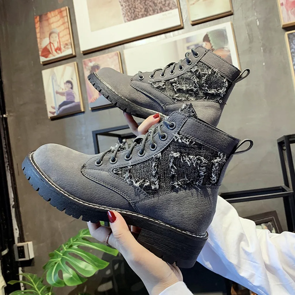 Punk Short Boots Women's Ankle Boots Winter Patchwork Martin Boot 2019 Girls Stylish Strappy Low Heel Casual Shoes Scratch Botas
Punk Short Boots Women's Ankle Boots Winter Patchwork Martin Boot 2019 Girls Stylish Strappy Low Heel Casual Shoes Scratch Botas