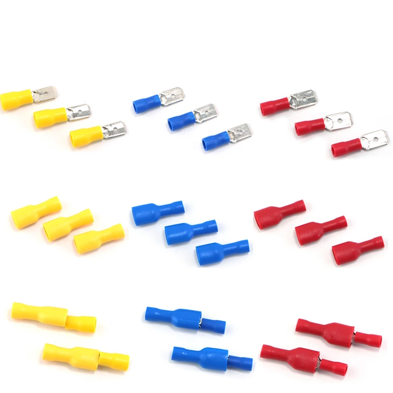100pcs/50Pair Electrical Wiring Connector Insulated Spade Header FDFD MDD/1.25/2/5.5-250 16-10 AWG Female Male Crimp Terminal
100pcs/50Pair Electrical Wiring Connector Insulated Spade Header FDFD MDD/1.25/2/5.5-250 16-10 AWG Female Male Crimp Terminal