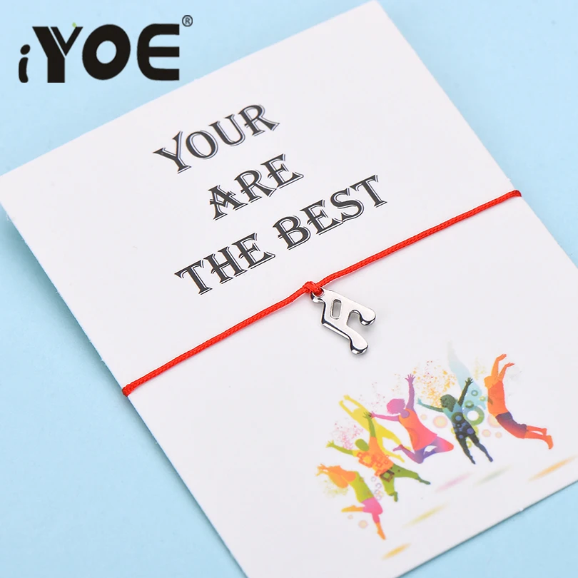 IYOE Wish Card Your Are The Best Musical Note Bracelets For Women Men Hand Weave Red String Bracelet Friendship Jewelry
IYOE Wish Card Your Are The Best Musical Note Bracelets For Women Men Hand Weave Red String Bracelet Friendship Jewelry