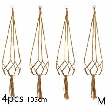 4 Pcs Plant Hanger Rope Macrame Hanging Planter Holder Basket Flower Pot Jute Garden Supplies Plant Support Care Plant Cages
4 Pcs Plant Hanger Rope Macrame Hanging Planter Holder Basket Flower Pot Jute Garden Supplies Plant Support Care Plant Cages