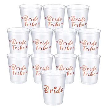 12pcs/set Bride Tribe Cup Set Bride Cup Set Bachelor Party Tumblerful Set Plastic Translucent Cup Bride Tumblerful for Wedding 
12pcs/set Bride Tribe Cup Set Bride Cup Set Bachelor Party Tumblerful Set Plastic Translucent Cup Bride Tumblerful for Wedding
