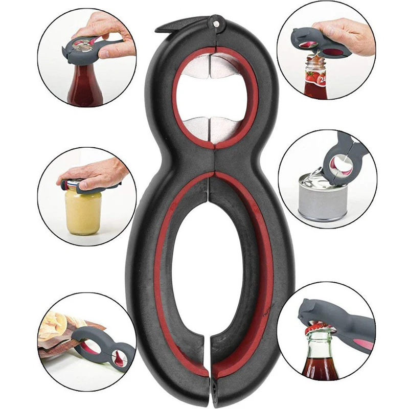 New Six-in-one Simple Can Opener Multifunctional Plastic Bottle Opener Creative Kitchen Gadget
New Six-in-one Simple Can Opener Multifunctional Plastic Bottle Opener Creative Kitchen Gadget