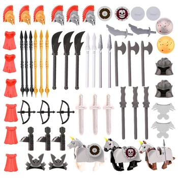 61Pcs Ancient Rome Greece Middle Ages Military Style Small Particle Building Block Figure Armor Weapon Helmet Vest Shield Set
61Pcs Ancient Rome Greece Middle Ages Military Style Small Particle Building Block Figure Armor Weapon Helmet Vest Shield Set