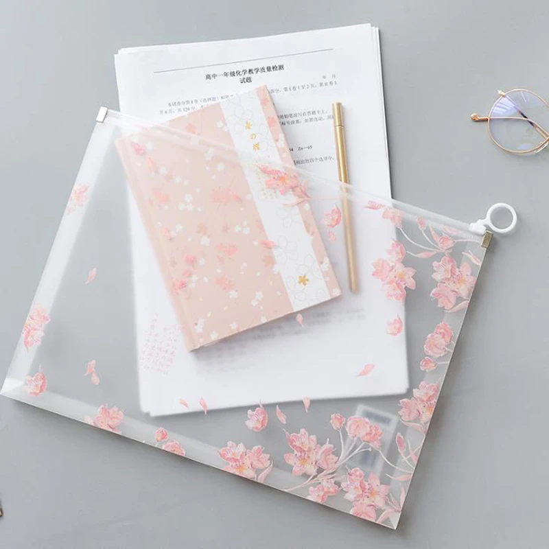 1 Pcs Lovely A4 Cherry Sakura Transparent PP Papers Books Office File Folder Document Bags Storage Organizer Stationery Gifts
1 Pcs Lovely A4 Cherry Sakura Transparent PP Papers Books Office File Folder Document Bags Storage Organizer Stationery Gifts