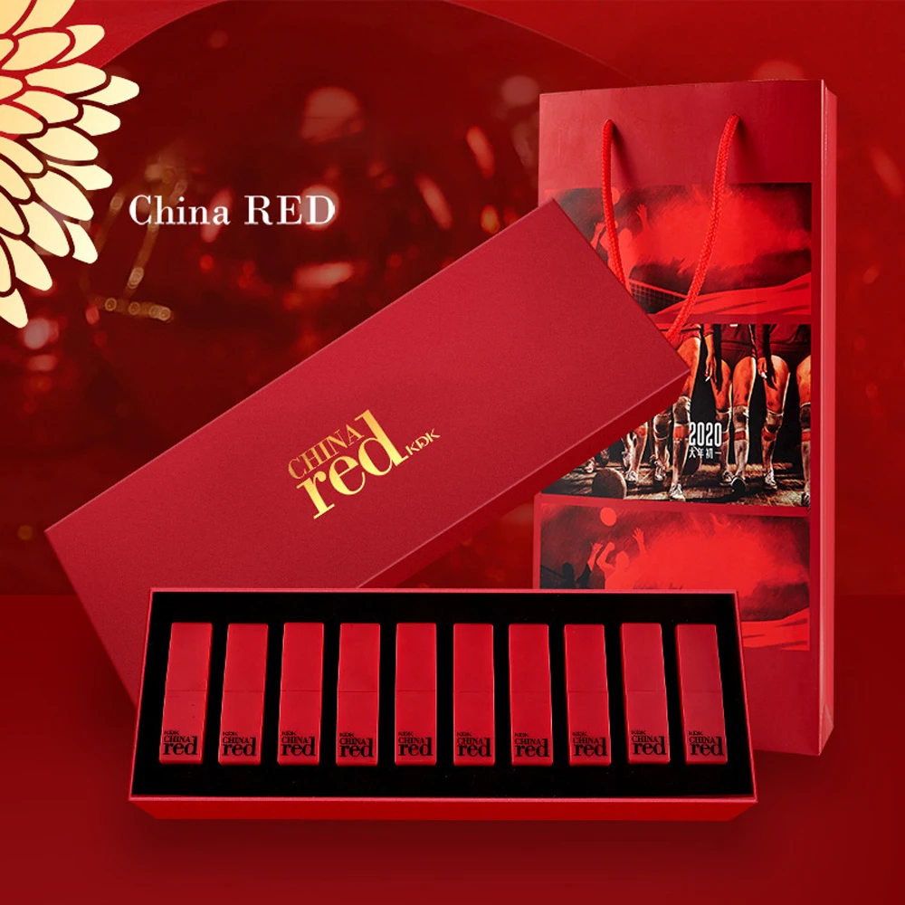 10-Color Chinese Red Lipstick Gift Set Moisturizing Satin Fog Sense Lipstick Set of Gift Bag
10-Color Chinese Red Lipstick Gift Set Moisturizing Satin Fog Sense Lipstick Set of Gift Bag