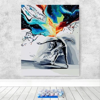 diy digital oil painting dance studio study living room hand painted mural 
diy digital oil painting dance studio study living room hand painted mural