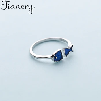 JIANERY Simple Design Boho 925 Sterling Silver Fish Rings For Women Handmade Finger Ring Female Jewelry Gifts 
JIANERY Simple Design Boho 925 Sterling Silver Fish Rings For Women Handmade Finger Ring Female Jewelry Gifts