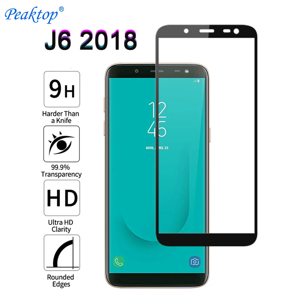 Protective Glass For Samsung Galaxy J6 J 6 2018 A50 40 Full Cover Screen Protector plus J600F Tempered | Мобильные телефоны и