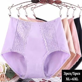 3pcs/5pcs Cotton Underwear Women's Underpants Lace Briefs Solid Plus Size Panties Lingerie Breathable Fashion Female Intimates
3pcs/5pcs Cotton Underwear Women's Underpants Lace Briefs Solid Plus Size Panties Lingerie Breathable Fashion Female Intimates