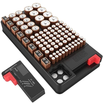 GTBL Powerlion Battery Sorting Box, Battery Detector, Suitable for AAA AA C D 9V and Button Battery Storage Box Can Hold 110 Bat
GTBL Powerlion Battery Sorting Box, Battery Detector, Suitable for AAA AA C D 9V and Button Battery Storage Box Can Hold 110 Bat