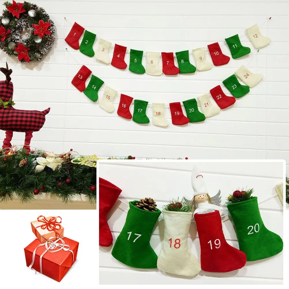 24 / Pcs Christmas Stockings Christmas Decorations Tree Hanging Storefront, Home, Shopping Center Pendant Jewelry Candy Bag
24 / Pcs Christmas Stockings Christmas Decorations Tree Hanging Storefront, Home, Shopping Center Pendant Jewelry Candy Bag