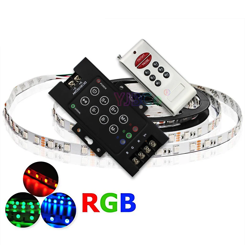 DC12V-24V 30A Black Iron LED 8 Key RGB Controller with RF Remote for RGB SMD 5050 3528 led Strip Light led Module
DC12V-24V 30A Black Iron LED 8 Key RGB Controller with RF Remote for RGB SMD 5050 3528 led Strip Light led Module