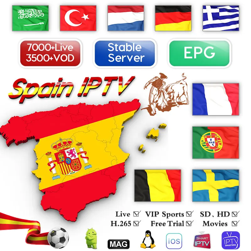 IPTV France Spain Arabic Smart IPTV M3u Subscription Germany Portugal Turkey Code IPTV France 12 month Africa Morocco IP TV 4K
IPTV France Spain Arabic Smart IPTV M3u Subscription Germany Portugal Turkey Code IPTV France 12 month Africa Morocco IP TV 4K