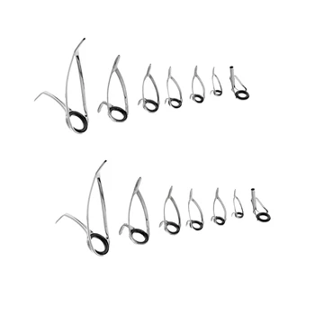 14Pcs Mixed Size Fishing Rod Guide Tip Tops Line Rings Rod Repair Kit Rod Building Fishing Accessories 5# 6# 8# 10# 12# 16# 20#
14Pcs Mixed Size Fishing Rod Guide Tip Tops Line Rings Rod Repair Kit Rod Building Fishing Accessories 5# 6# 8# 10# 12# 16# 20#