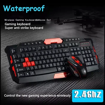 New 2.4G 1600DPI Wireless Gaming Keyboard Mouse Combo Ergonomics Waterproof Optical For PC Computer Laptop Desktop Gamer HK8100
New 2.4G 1600DPI Wireless Gaming Keyboard Mouse Combo Ergonomics Waterproof Optical For PC Computer Laptop Desktop Gamer HK8100