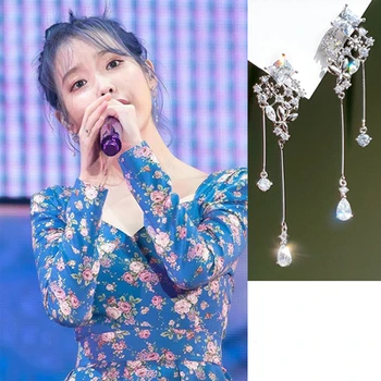 silvery Water drop Korea Fashion Eardrop Korean For Women Earrings pendientes brincos 
silvery Water drop Korea Fashion Eardrop Korean For Women Earrings pendientes brincos