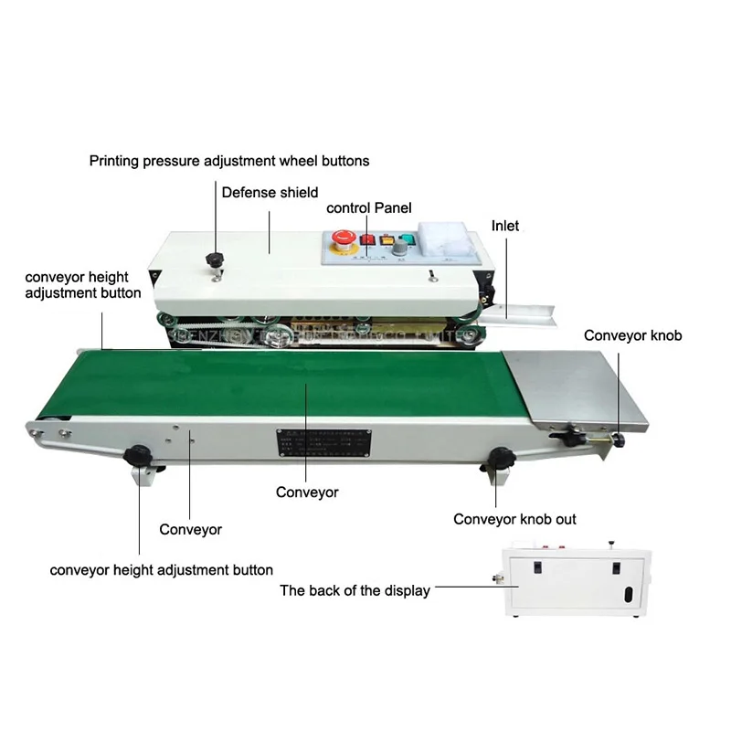 FR-770 220v/110v Continuous Film Sealing Machine 80W Plastic Bag Package Machine Band Sealer Horizontal Heating Sealing Machine
FR-770 220v/110v Continuous Film Sealing Machine 80W Plastic Bag Package Machine Band Sealer Horizontal Heating Sealing Machine