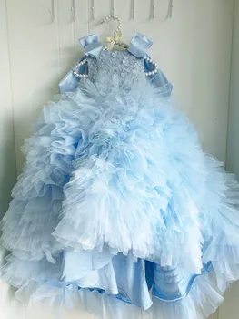 Sky Blue Flower Girls Dressses Girls Birthday Party Dress Tulle Ball Gowns Sleeveless Bow Shoulder Pearl Back 3d Flower
Sky Blue Flower Girls Dressses Girls Birthday Party Dress Tulle Ball Gowns Sleeveless Bow Shoulder Pearl Back 3d Flower