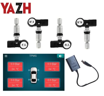 YAZH 1 Set Tire Pressure Monitoring System TPMS with 4pcs internal Sensors USB jack socket for Aftermarket Android Car Radio
YAZH 1 Set Tire Pressure Monitoring System TPMS with 4pcs internal Sensors USB jack socket for Aftermarket Android Car Radio