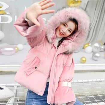 2019 Cotton Padded Women Jacket Casual Winter Short Parka Fur Collar Coat Pan Thick Coat Wadded Snow Outwear
2019 Cotton Padded Women Jacket Casual Winter Short Parka Fur Collar Coat Pan Thick Coat Wadded Snow Outwear