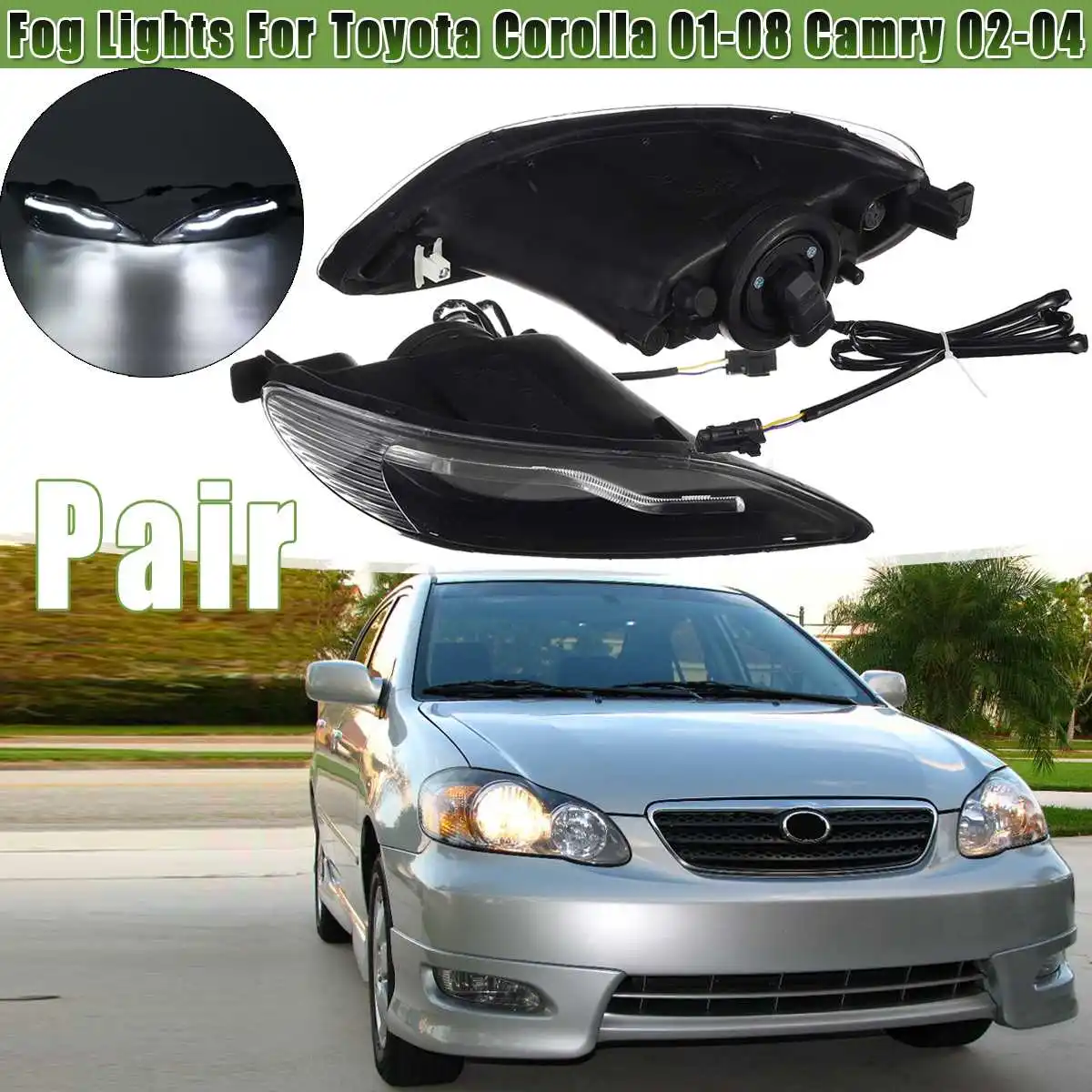 Pair Front LED Fog Lights Lamps For Toyota Corolla 2001 2002 2003 2004 2005 2006 2007 2008 for Camry 2002 2003 2004 Car Light
Pair Front LED Fog Lights Lamps For Toyota Corolla 2001 2002 2003 2004 2005 2006 2007 2008 for Camry 2002 2003 2004 Car Light