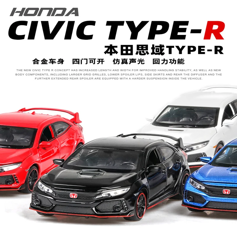 HONDA CIVIC TYPE-R Diecasts & Toy Vehicles Metal Car Model Sound Light Collection Car Toys For Children Christmas Gift
HONDA CIVIC TYPE-R Diecasts & Toy Vehicles Metal Car Model Sound Light Collection Car Toys For Children Christmas Gift