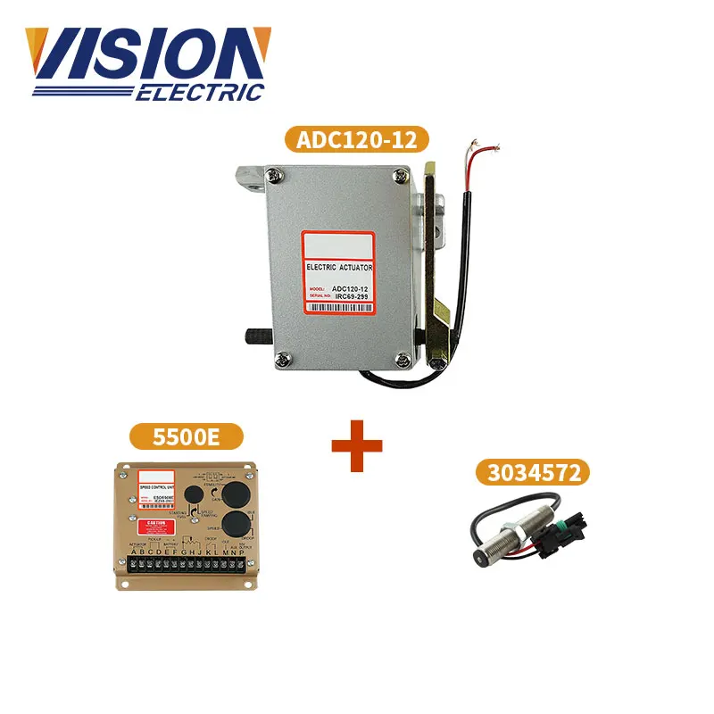 1 set Generator Actuator ADC120 12V 24V with Governor ESD5500E speed controller Pickup Sensor 3034572/msp675For Diesel engine
1 set Generator Actuator ADC120 12V 24V with Governor ESD5500E speed controller Pickup Sensor 3034572/msp675For Diesel engine