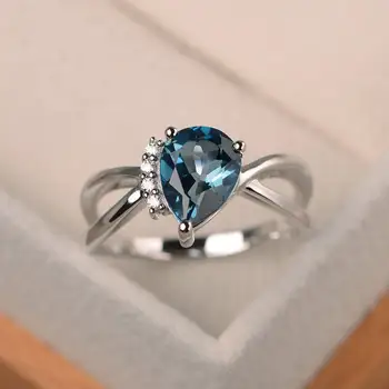 2020 New Zircon Inlaid Dark Sapphire Topaz Ring Drop-shaped Creative Simple Female Models S925 Sterling Silver Ladies Ring
2020 New Zircon Inlaid Dark Sapphire Topaz Ring Drop-shaped Creative Simple Female Models S925 Sterling Silver Ladies Ring