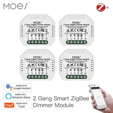 Moes Mini DIY Tuya ZigBee Smart 2/Gang Light Dimmer Switch Module Hub Required Smart Life Alexa Google Home Voice Control
Moes Mini DIY Tuya ZigBee Smart 2/Gang Light Dimmer Switch Module Hub Required Smart Life Alexa Google Home Voice Control
