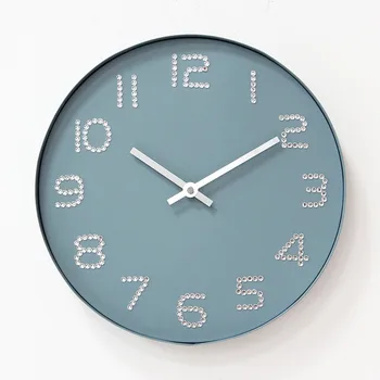 Creative new rhinestone wall clock 12-inch clock mute metal Nordic simple modern wall watch 30 cm clock Separates
Creative new rhinestone wall clock 12-inch clock mute metal Nordic simple modern wall watch 30 cm clock Separates