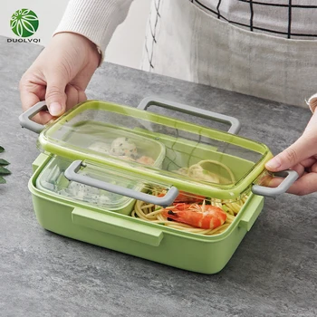 Duolvqi Japanese Style Lunch Box Bento Box Sealed Container For Food Fruits Vegetable Container Leak Proof Lunchbox comida
Duolvqi Japanese Style Lunch Box Bento Box Sealed Container For Food Fruits Vegetable Container Leak Proof Lunchbox comida