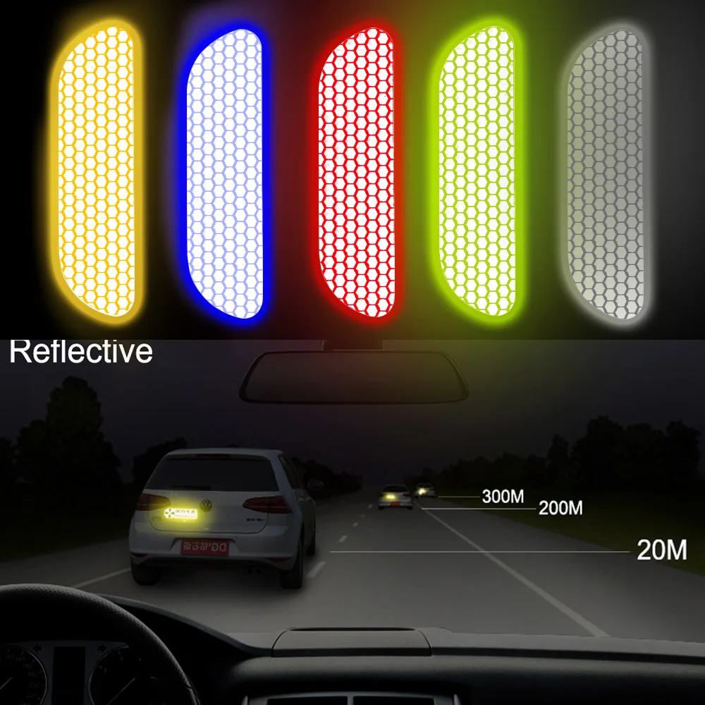 4 Pieces/set Car Reflective Stickers Car Door Wheel Eyebrow Sticker Decal Safety Mark Reflective Strips Warning Stickers
4 Pieces/set Car Reflective Stickers Car Door Wheel Eyebrow Sticker Decal Safety Mark Reflective Strips Warning Stickers