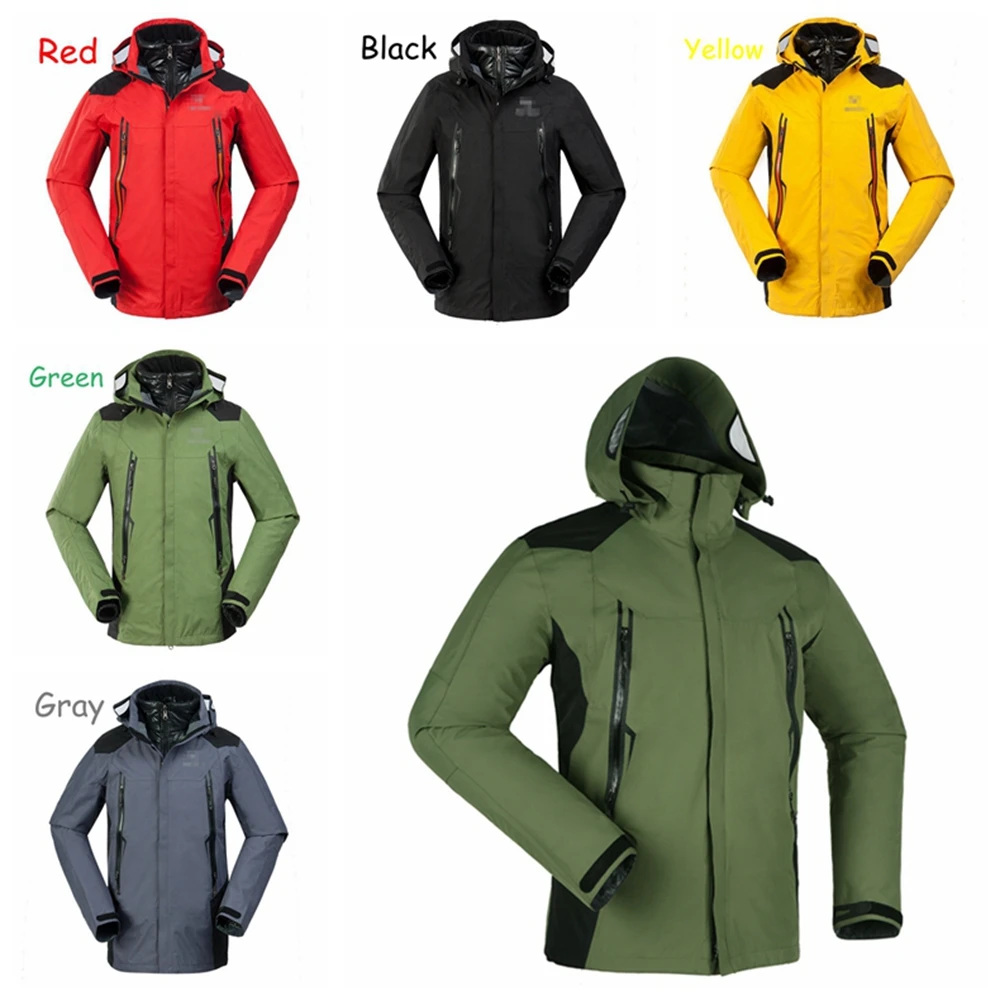 Men's 3 in 1 Detachable Outdoor Windbreaker Waterproof Windproof Thermal Warm Softshell Outerwear Hiking Hooded Jacket Sportwear
Men's 3 in 1 Detachable Outdoor Windbreaker Waterproof Windproof Thermal Warm Softshell Outerwear Hiking Hooded Jacket Sportwear
