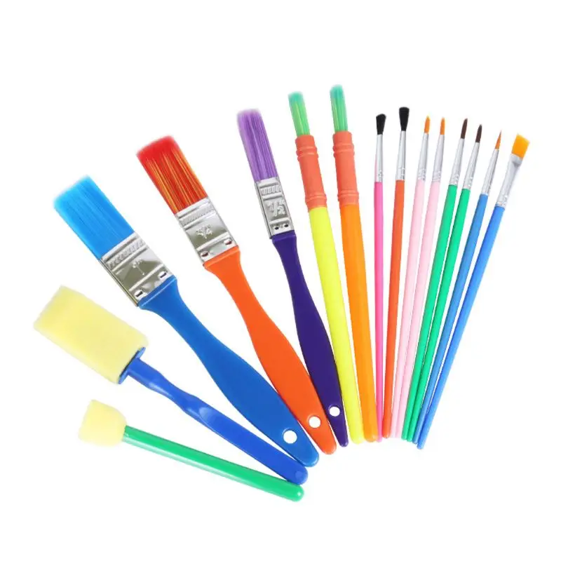 15Pcs/Set Kids Painting Brush Sponge Kit All Purpose Kids' Paint Brush Set 
15Pcs/Set Kids Painting Brush Sponge Kit All Purpose Kids' Paint Brush Set
